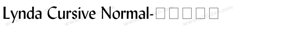 Lynda Cursive Normal字体转换